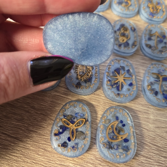 Blue and Gold Witches Runes Set - Picture 5 of 5